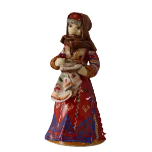 Woman with Lavash in Red Costume
