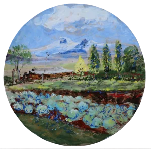 Plate — Autumn in Hatsik with Ararat