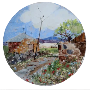 Plate — Blooming Yard in Hatsik Village